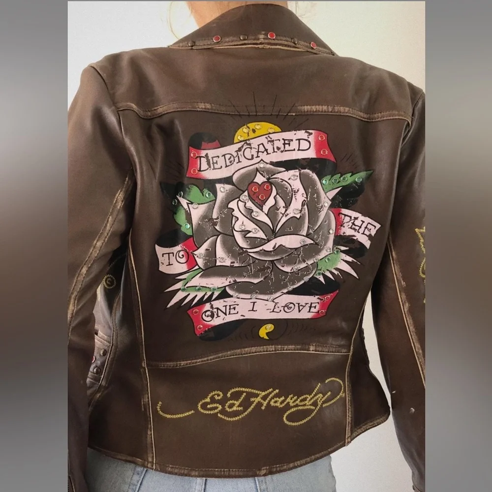 Ed Hardy | Jackets & Coats | Ed Hardy Vintage Leather Jacket